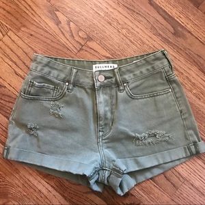 pacsun distressed denim shorts